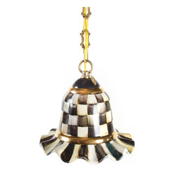 Courtly Check Pendant Lamp - Small | MacKenzie-Childs - Pendant Lighting