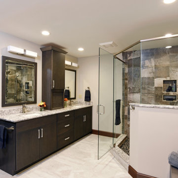 Kettering Pebble Shower Master Bath