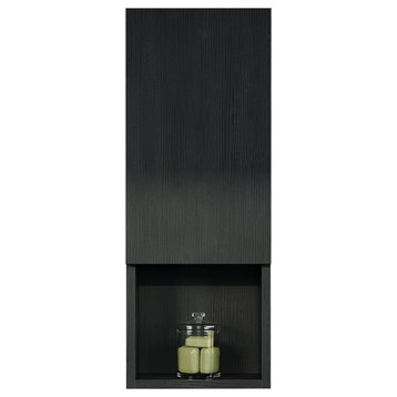 Oates 12" Side Cabinet, Black