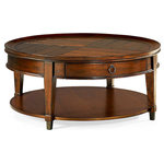 Hammary - Sunset Valley Round Cocktail Table by Hammary, Rich Mahogany - Product Options: