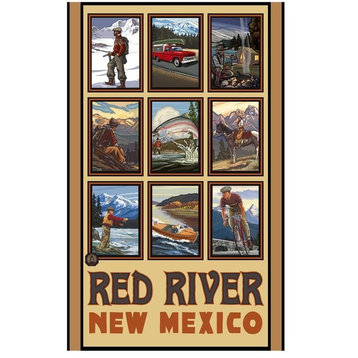 Paul A. Lanquist Red River New Mexico Summer Sports Art Print, 30"x45"