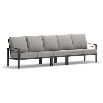 Stanford Cushion 3-Piece Outdoor Seating Set, Textured Pewter