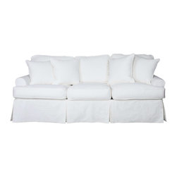 Sunset Trading Horizon Sofa - Slip Cover Set Only - Performance White - Slipcovers And Chair Covers