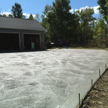 Concrete Driveway with Swirl Finish