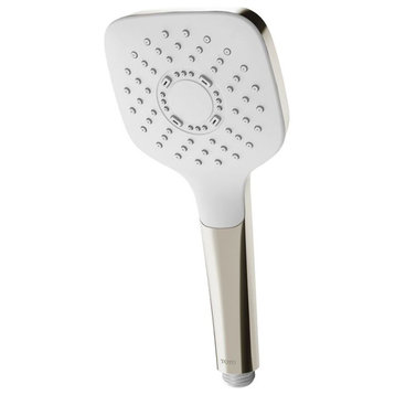 TOTO 4in Square Single-Spray Hand Shower with Rubber Nozzles, Comfort Wave
