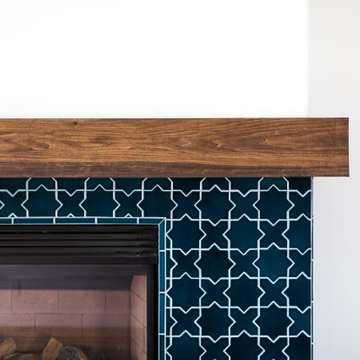 Caspian Sea Mini Star & Cross Fireplace