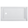 Voltaire 60"x34" Acrylic White, Single-Threshold, Shower Base, Left Side Drain