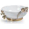 Neva Ceramic Bowl With Floral Trim, Large
