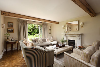 This is an example of a farmhouse living room in Other.