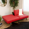 Sleeper Sofa Leather, Red