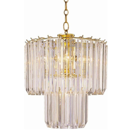 Trans Globe Tiered 5 Light Acrylic Chandelier