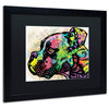 Dean Russo 'Profile Boxer Deco' Framed Art, Black Frame, 16"x20", Black Matte