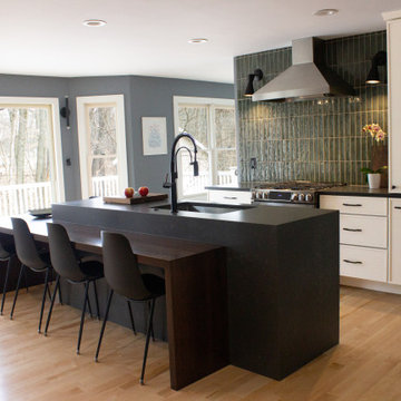 Mixed Materials and Added Functionality for a Mid-Century Modern Remodel