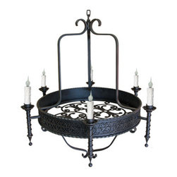 CH-043 Custom iron 6 arm chandelier - Chandeliers