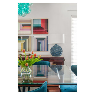 Art Collector's Dining Room - Midcentury - Dining Room - Houston - by ...