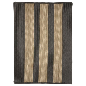 Boat House Gray 12' Square, Square, Braided Rug