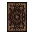 Brown and gold area rugs