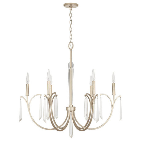 Capital Lighting Gwyneth 6-LT Chandelier 437061WG - Winter Gold