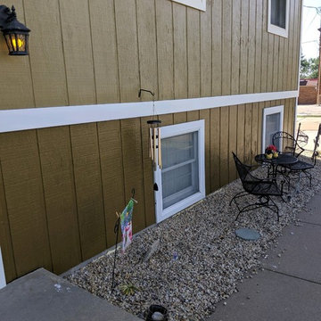 Siding Paint Project BEFORE AND AFTER