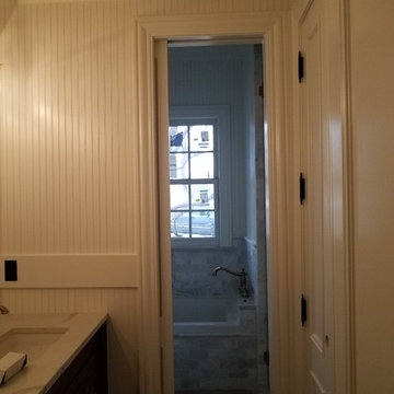 White Wooden Wall Paneling and Bead Board