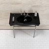 Fauceture VPB28140W88K 36" Ceramic Console Sink, Legs