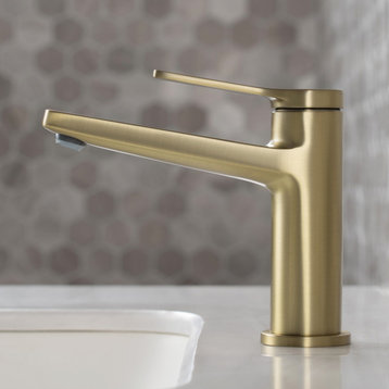Kraus KBF-1401-PU-11 Indy 1.2 GPM 1 Hole Bathroom Faucet - Brushed Gold