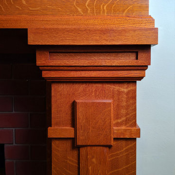 Quarter Sawn White Oak Mantel