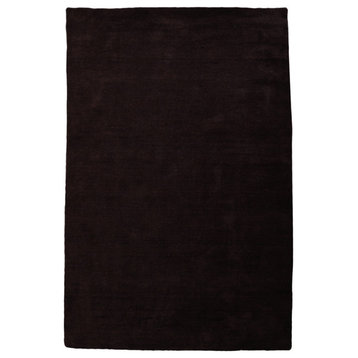 Hand Knotted Loom Wool Area Rug Solid Brown, [Rectangle] 10'x13'