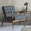 Humber Upholstered Armchair, Dark Grey Linen