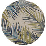 KAS - KAS Sparta 3138 Ivory Montego Area Rug, 5'6" Round - Our Sparta Collection is an exclusively designed line of hand-tufted carpets with an antique finish. These rugs are made in China using high density Chinese wool. Classic and new designs in floral and other styles have been constructed using current color trends. These rugs are finished with a vintage vegetable-dyed look and abrash effect. The combination of fresh colors, striking design and a rustic finish gives this collection unique trend-setting characteristics.