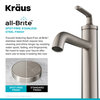 Kraus KVF-1220 Ramus 1.2 GPM Vessel 1 Hole Bathroom Faucet - Spot Free Brushed