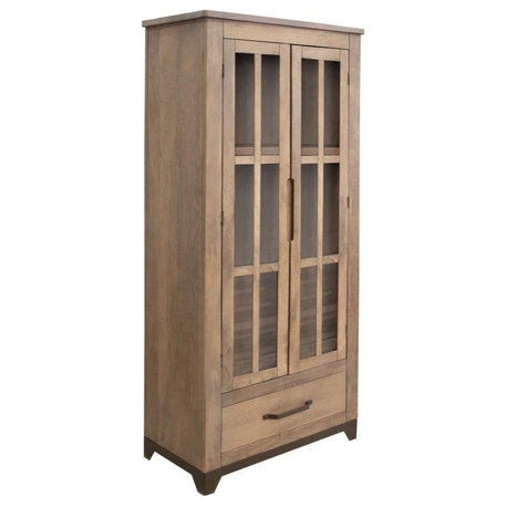 Natural Parota Wood Bookcase Cabinet - 70.75" high