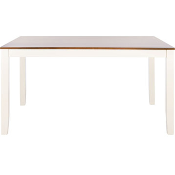 Silio Dining Table - White, Natural