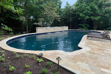 Inspiration for a mid-sized timeless pool remodel in DC Metro