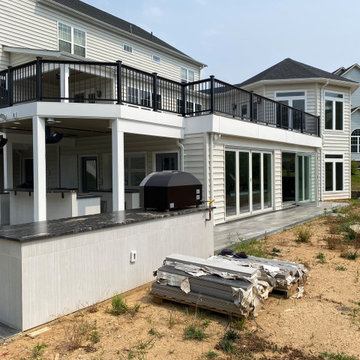 Basement, deck and outdoor kitchen in Ellicott City