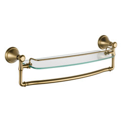Delta Cassidy 18&Prime; Glass Shelf with Removable Bar - Bathroom Shelves