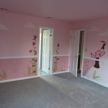chidrens room mural fairy land