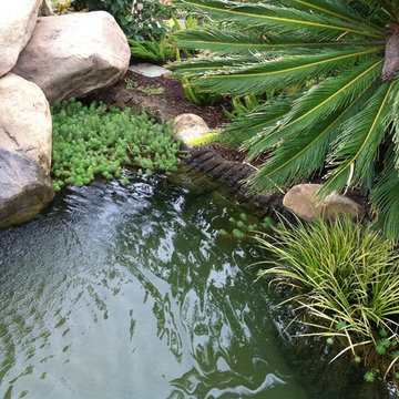 Landscape rock and boulder placement