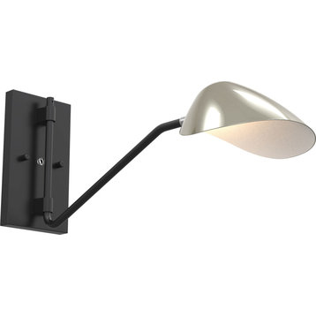 Abbey Road Wall Sconce, Graphite, Satin Nickel, LED