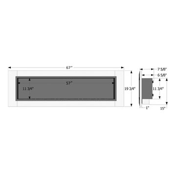 Ignis Recessed Ethanol Fireplace Accalia