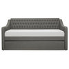 Lexicon LaBelle Wood Daybed with Trundle in Gray