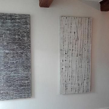 3 panneaux décoratifs dans une entrée