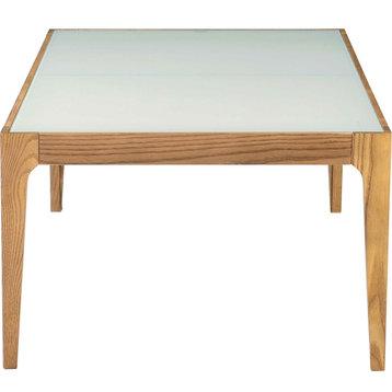 Gwynn Coffee Table - Natural, Frosted Glass