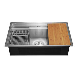 AKDY - AKDY 32"x18"x9" Undermount Handmade Stainless Steel Kitchen Sink - Kitchen Sinks