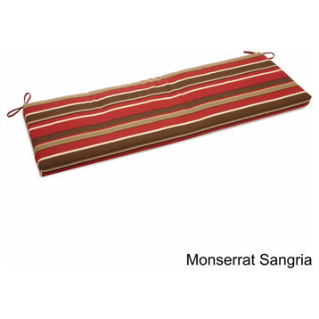 57"x19" Outdoor Spun Polyester Loveseat Cushion, Montserrat Sangria