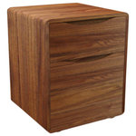 Maria Yee - Merced 20" File Cabinet, Fog - Please refer to secondary images for finish and leather variations listed.