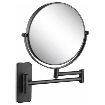 Circular Magnifying Makeup/shaving Mirror, Matte Black