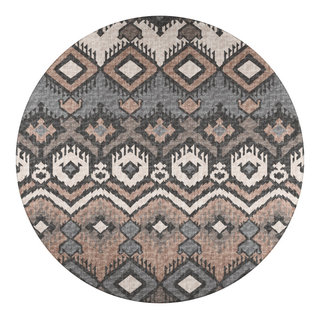 Dalyn SN2 Bison Area Rug, Round 6' x 6' - Southwestern - Area Rugs - by ...