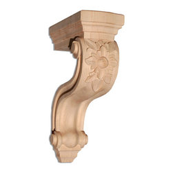 Inviting Home Inc. - Nashville Small Open-Side Wood Corbel, Cherry - Corbels