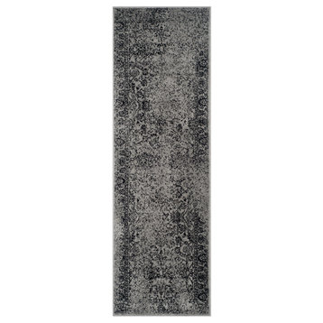 Safavieh Adirondack Collection ADR109 Rug, Grey/Black, 2'6"x8'